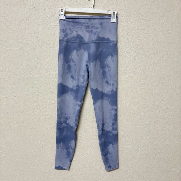 Beyond Yoga Pants - Beyond Yoga Olympus Leggings Blue Marble Tie Dye High Waist Midi 7/8 Size XS